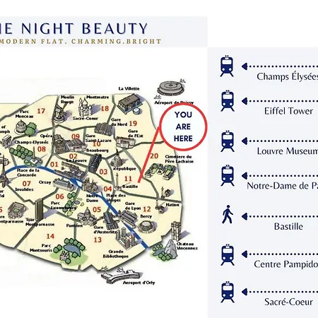 Daire The Night Beauty - Renovated & Design - Bastille Paris